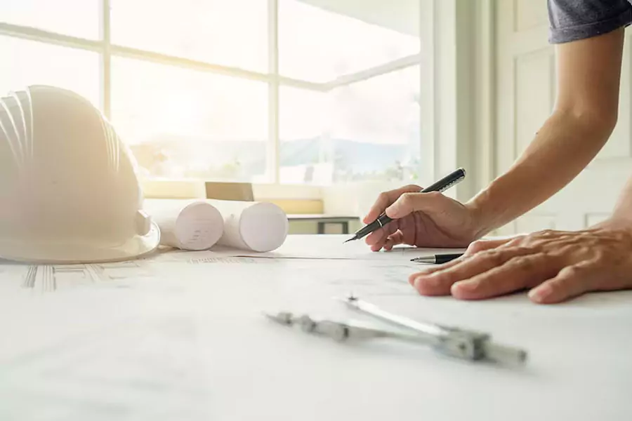 Architect creating Deck design